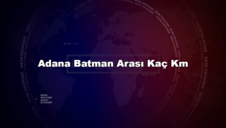 Adana Batman Arası Kaç Km