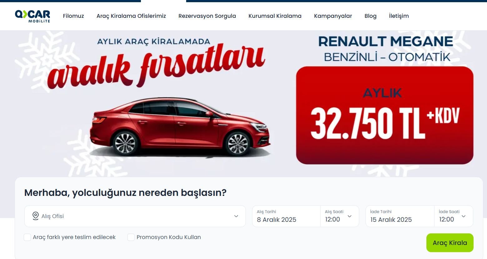 İzmir Havalimanı Araç Kiralama - qcar.com.tr
